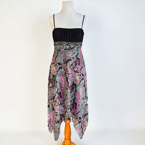 Y2K City Triangles Fairy Paisley Beaded Dress